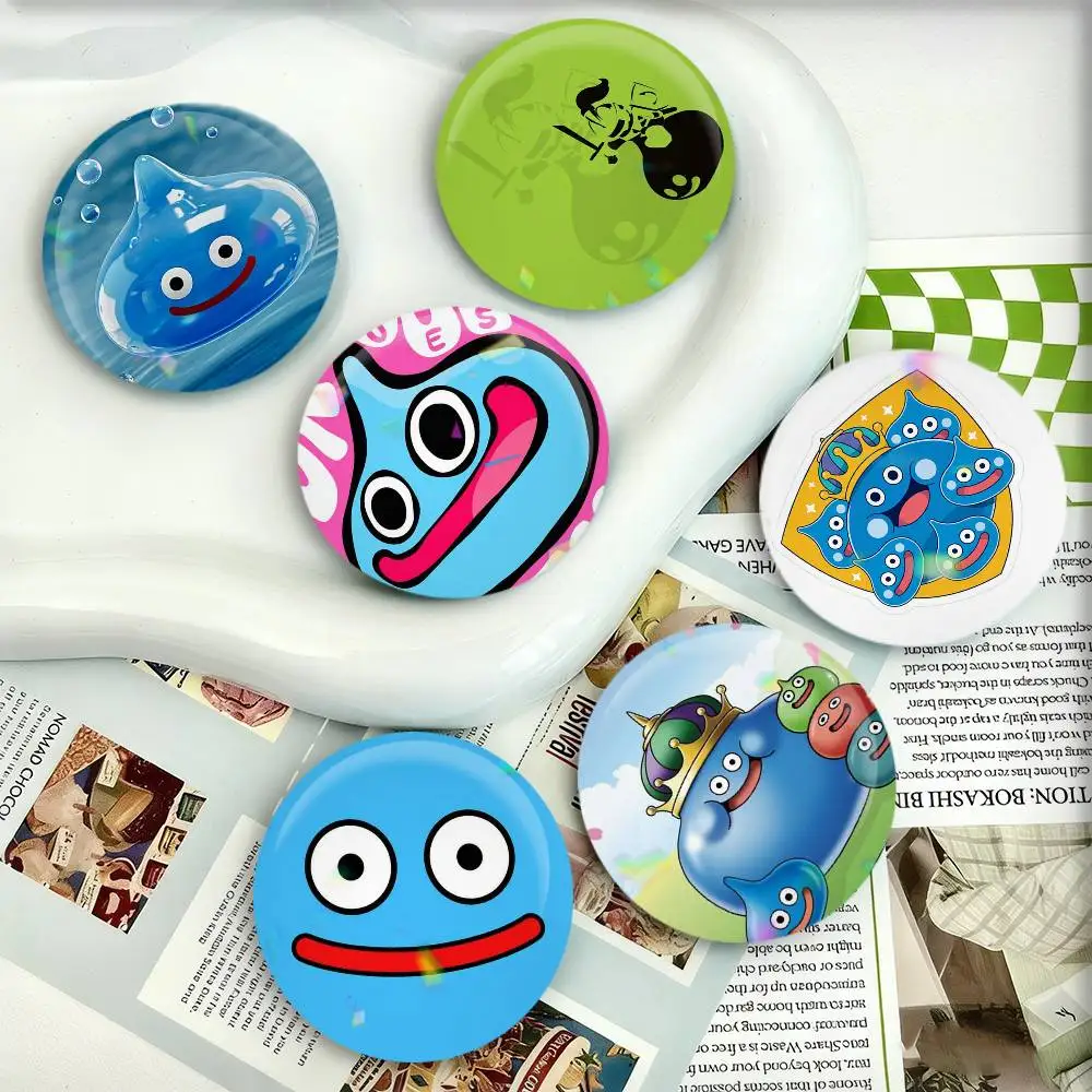 

Cartoon Slime Dragon Quest Badges 25 32 44 58 75 mm Round Fans Collect Friends Gifts Brooch Souvenir