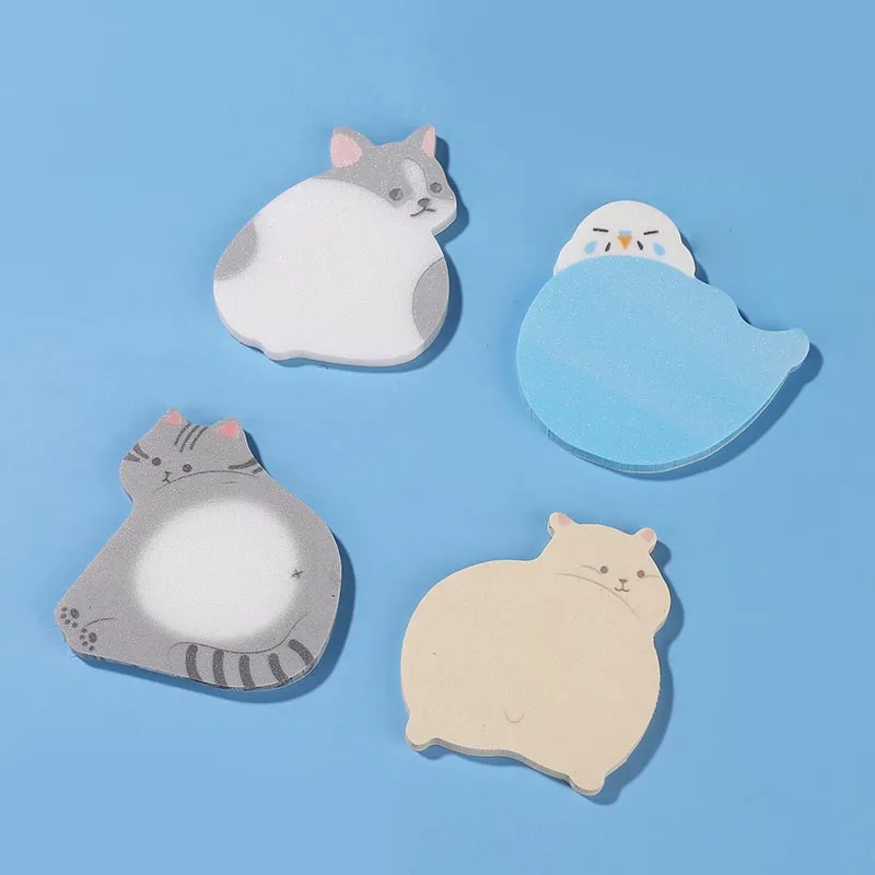 Imagem -03 - Kawaii Cat e Dog Glitter Pet Memo Pad Sticky Notes Bonito n Times Papelaria Label Notepad Bookmark Post Material Escolar 24 Pcs por Lote