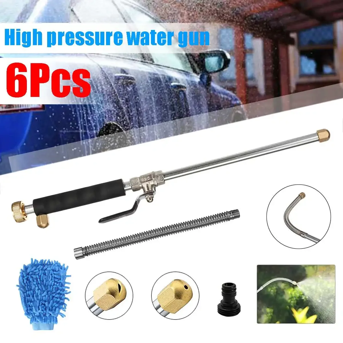 

High Pressure Car Washer Water Gun Metal Water Gun High Pressure Power Spray Car Washing Tools Garden Water Jet Pressure Washer