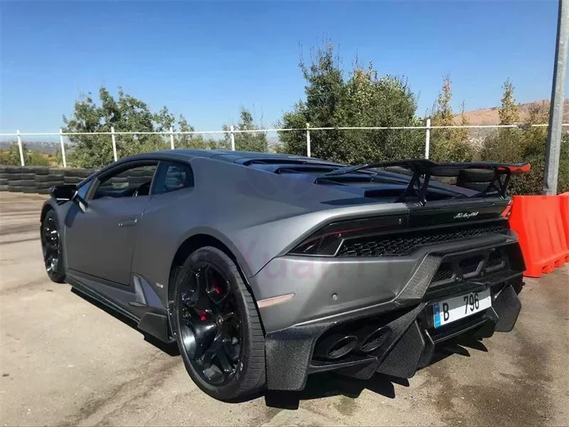 

Dry Carbon Fiber Luggage Compartment Lip Spoiler Fender Kit for Lamborghini Huracan LP610 LP580 2014-2018 V Style Sedan
