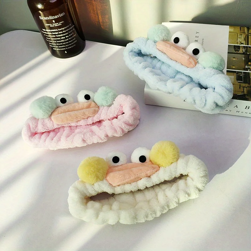

Cartoon Sausage Lips Plush for Women, Funny Soft Hairband for Face Washing & Makeup, Multi-Color Hair Accessories