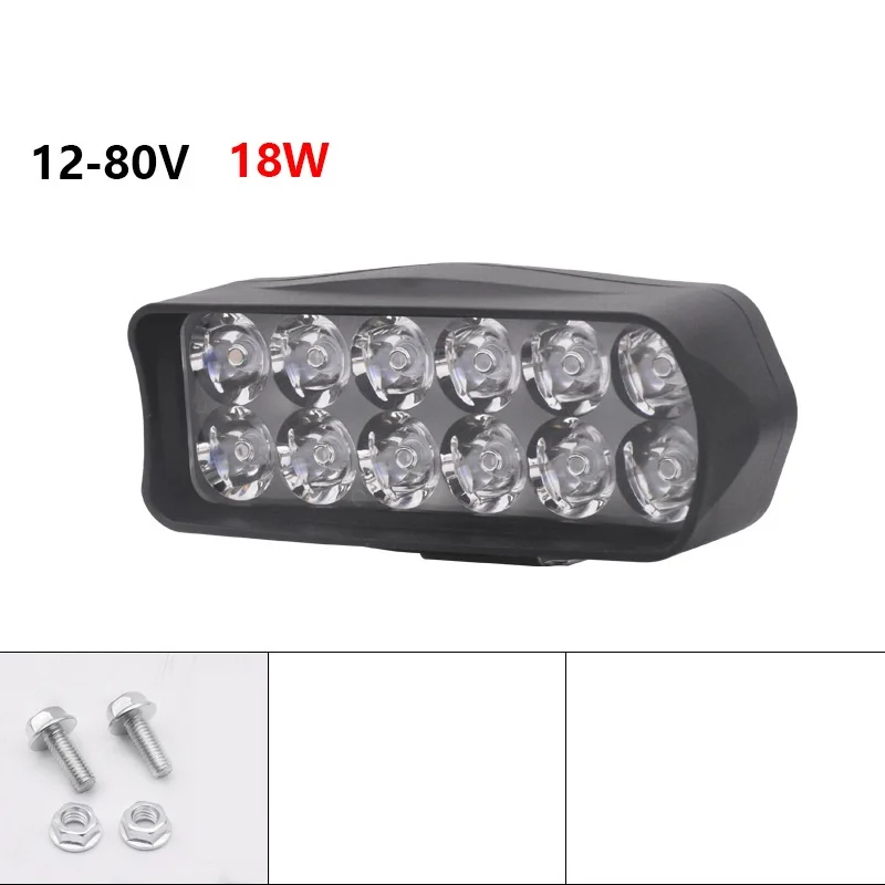 12-80V Motorcycle Headlight LED Electric Vehicle Auxiliary Bulb High Brightness Light Modified Lamp Spotlight Moto Accessories