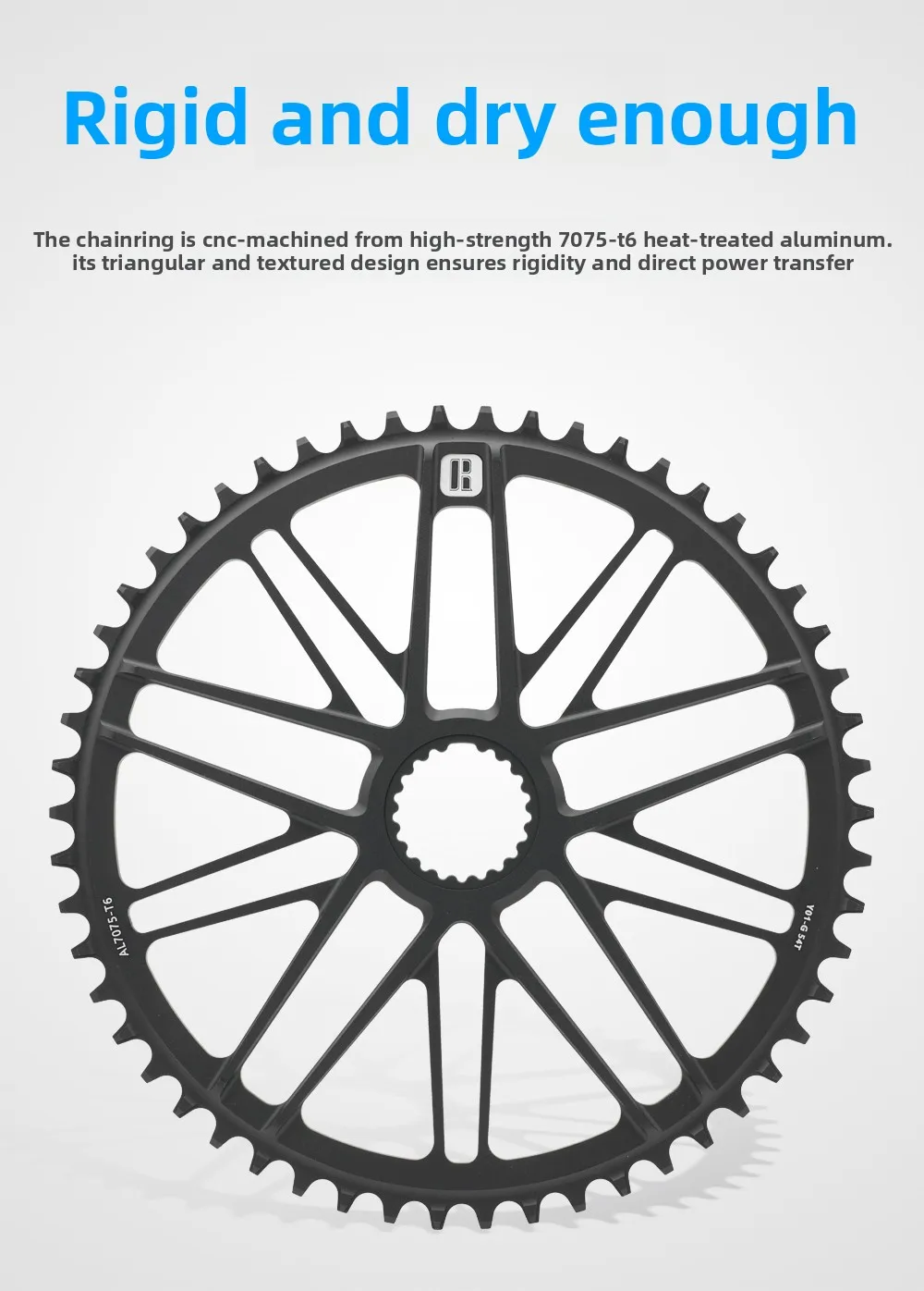 RIRO MTB-Kettenblatt, schmal-breit, Einzel-/Doppelkettenblatt-kompatibel, Shimano Direct Mount M9100/8100, Fahrradpedal-Getriebesystem-Zubehör – Detail 5