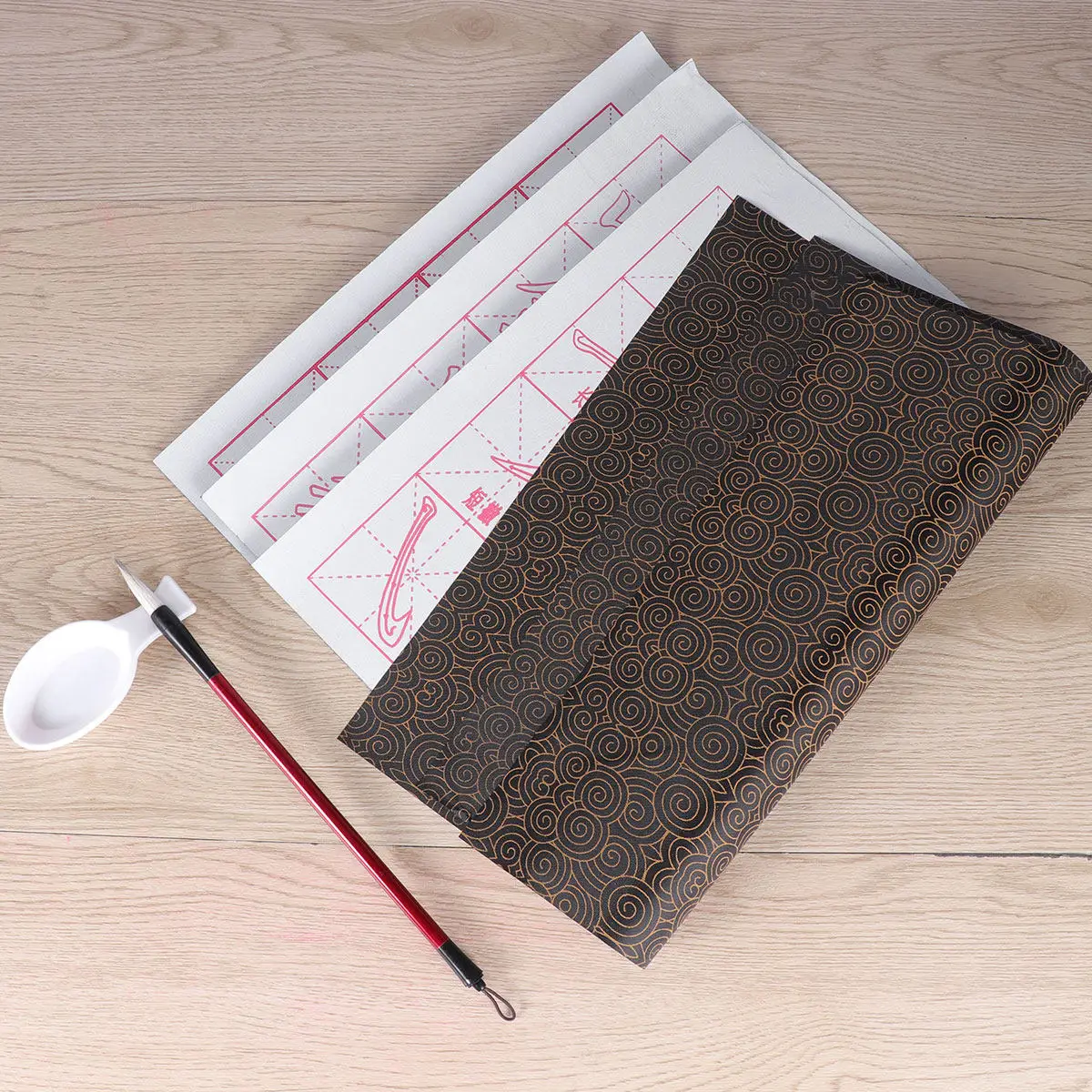 

6Pcs Reusable Calligraphy Water Writing -Free Practicing Mat Chinese Exercises Save Ink Save Paper