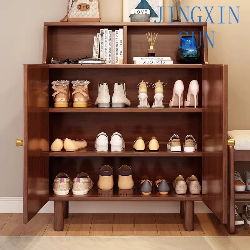 Shoe Cabinet Multi-functional Organizer Large Capacity New Chinese Modern Freestanding Shoes Cabinet Storage