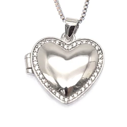 925 Sterling Silver Heart Locket Necklace That Hold Pictures Customize Photo Locket Necklace Picture Locket Necklace for Women