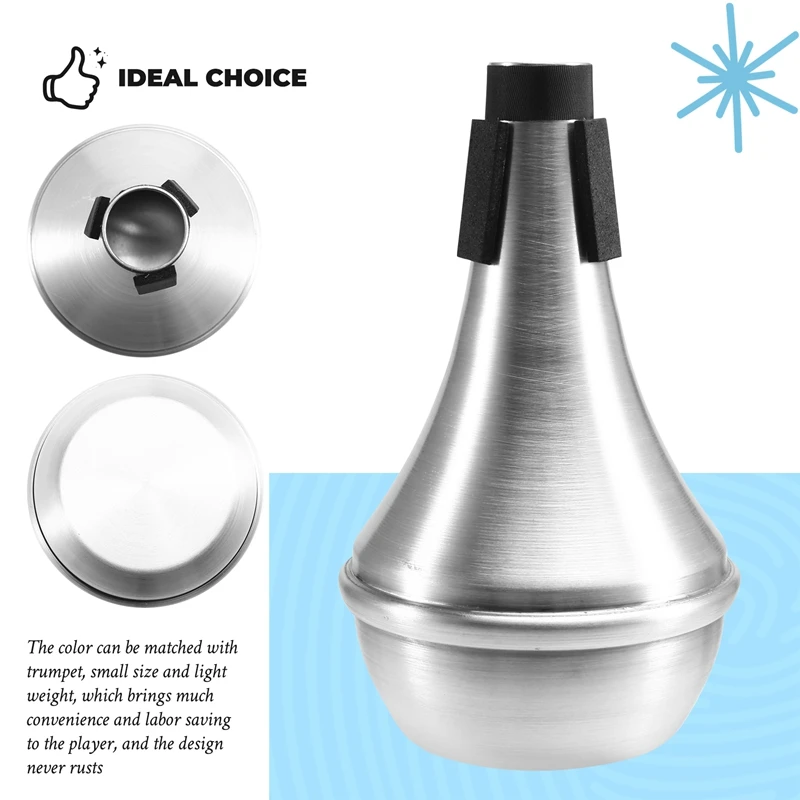 ABKV-Weaker Anfänger üben gerade Körper-Stummschaltung, Zubehör, tragbare Stummschaltung, Aluminiumlegierung, Trompetendämpfer