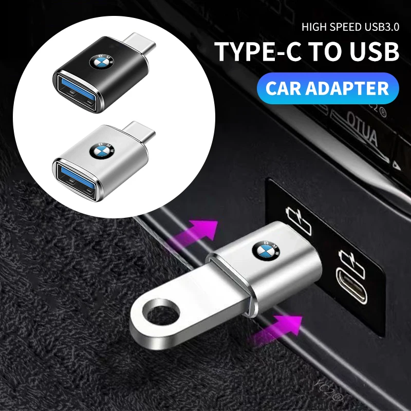 New Car Type-C To USB Interface Mini Converter Charging Adapter logo For BMW 4 Series F32 F33 F36 420d 420i 425d 430i 435i 440i