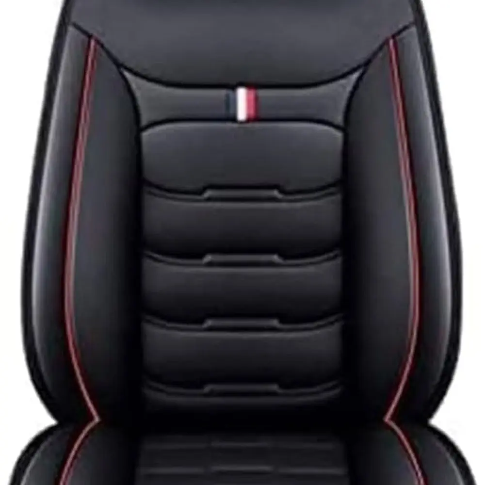 

Mercedes-Benz E-Class All-Terrain E220d Waterproof Leather Seat Covers, Black & Red for Front & Rear Seats