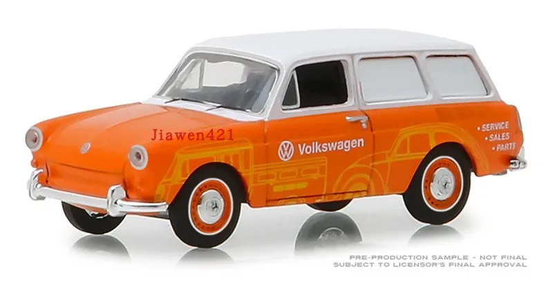 1:64 1966 Volkswagen Type 3 Volkswagen กล่องรถบรรทุกรถขั้นสูงรุ่นสะสม