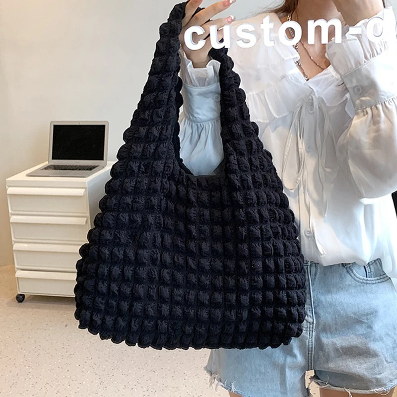 Damenmode geste ppte Umhängetasche Raum Baumwolle große Kapazität Handtasche und Geldbörse für weibliche Reise Einkaufstasche Hobos Taschen – Detail 24