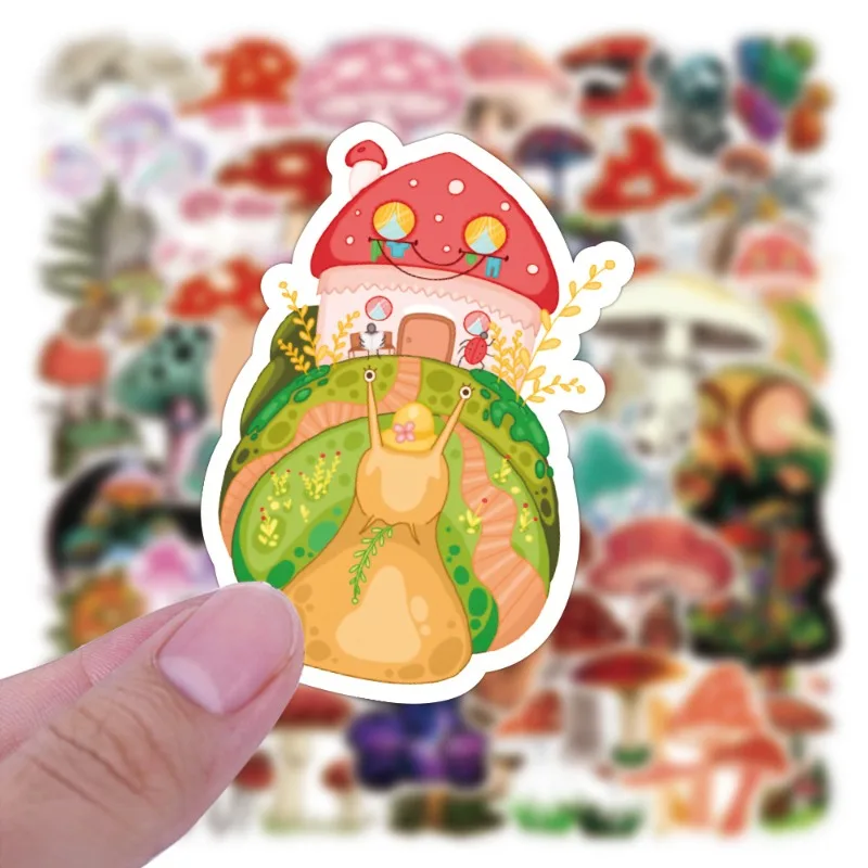 50 Stück Cartoon personalisierte Pilz kreative Graffiti Dekoration Aufkleber
