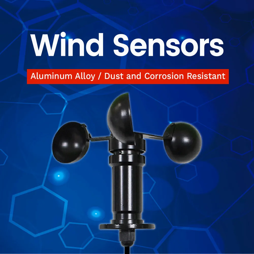 0-30m/s Aluminum Alloy Anemometer Sensor Weather Station Detector Anemometer Transmitter Pulse RS485 0-5V 0-10V 4-20MA Output