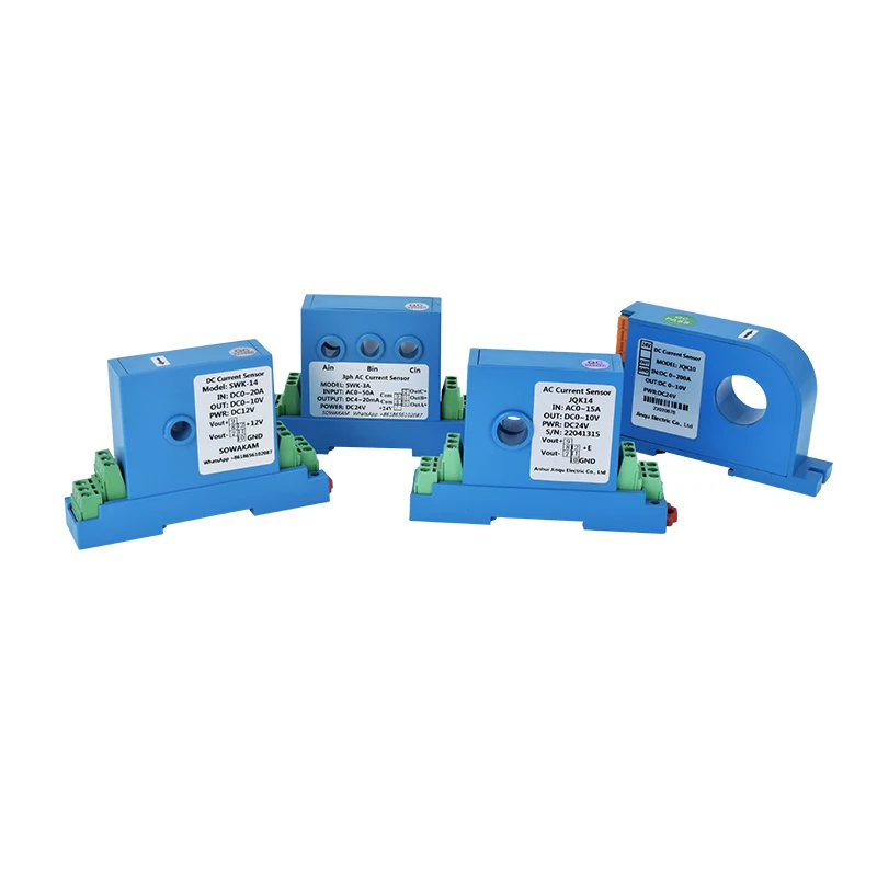 AC/DC Current Sensor 50A 10A 20A 50A 100A 4-20mA multiple out 0-10V 0-5V RS485 Relay ES-K14 Current Transmitter ananlog output