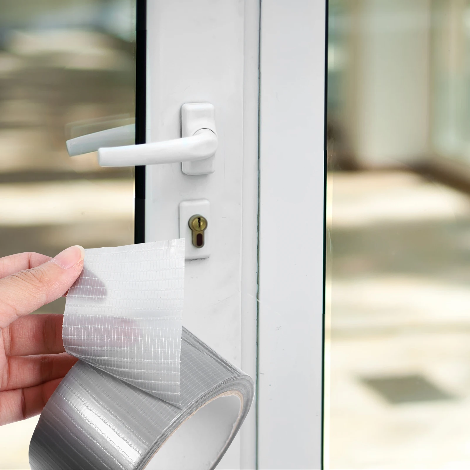 Windproof Tape Weather Seal for Windows Weatherproof Water Stripping Door and Sealing Silver