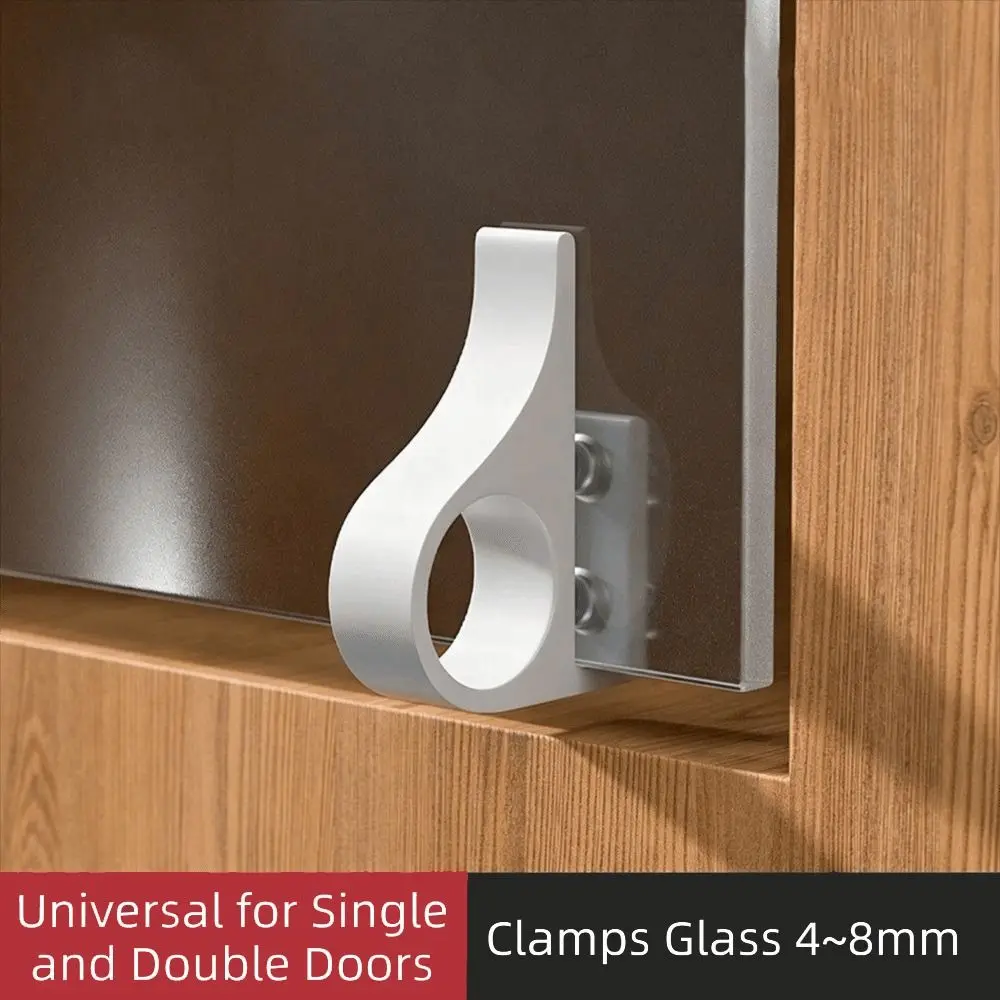 Invisible Aluminum Alloy Sliding Door Handle No Drilling Required Cabinet Door Handle Glass Door Handle For Kitchen Cabinet