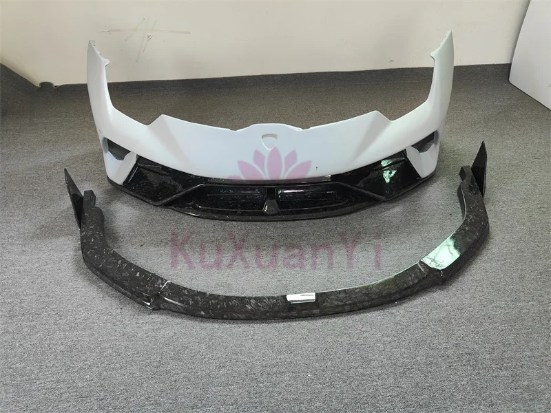 Used for the 14-18 Lamborghini Huracan LP580 610 P-style forged grain carbon fiber car front bumper V-style front lip body kit