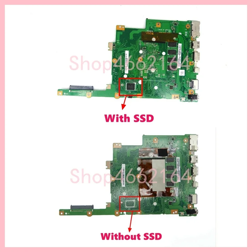 E402NA E502NA With N3350 CPU 2GB/4GB RAM 0GB/32GB SSD Mainboard For ASUS E402N E402NA E502N E502NA Laptop Motherboard