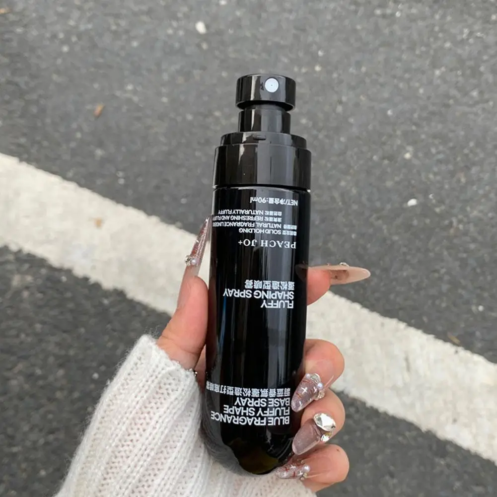 90ml Men Fluffy Hair Styling Spray Matte Volume Strong Hold Long Lasting Blue Fragrance Travel Hair Spray