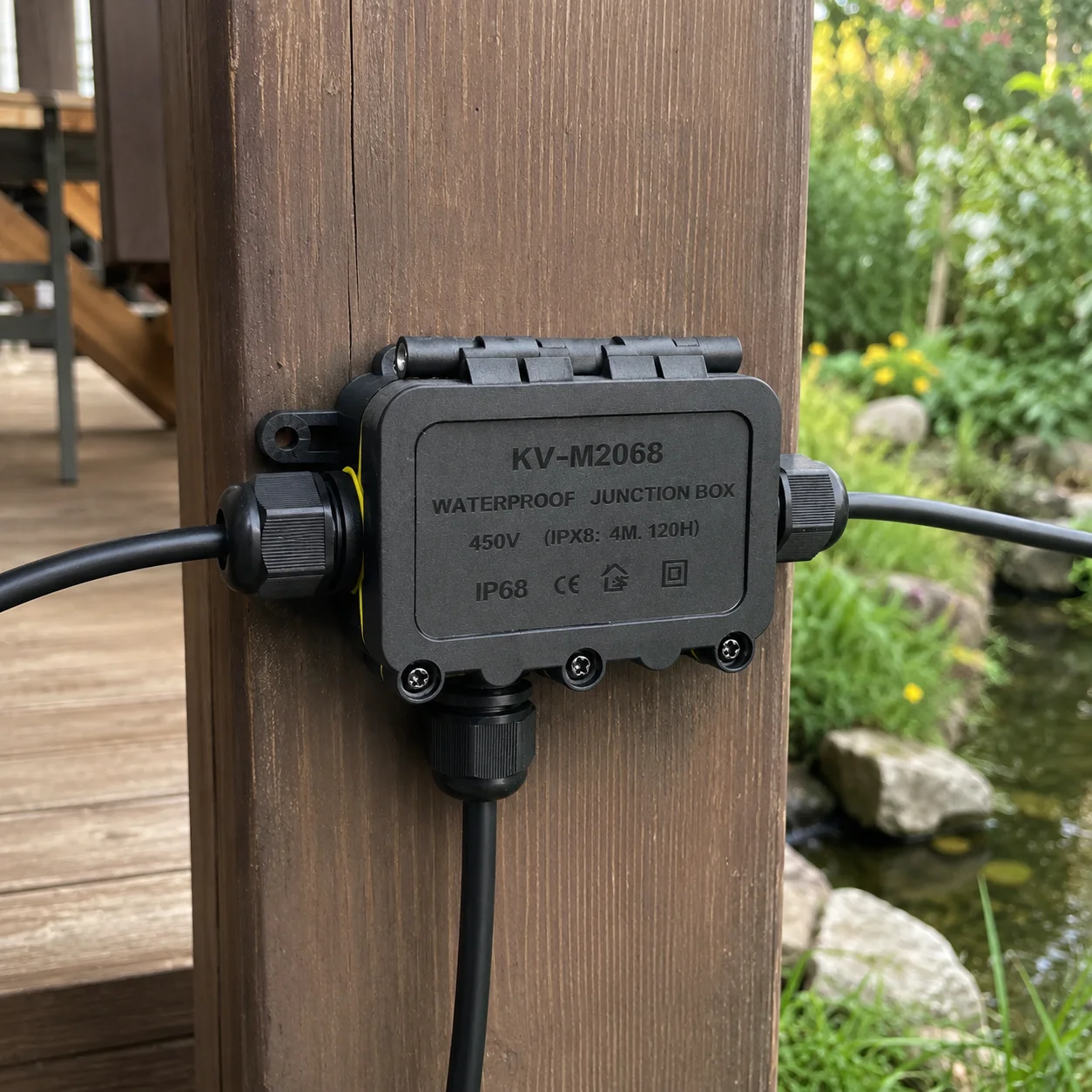 IP68 Waterproof Junction Box 2-8 Way 6 Pole Electrical Cable Connector 32A 450V PA66 for Outdoor Garden Lighting Cable Splice