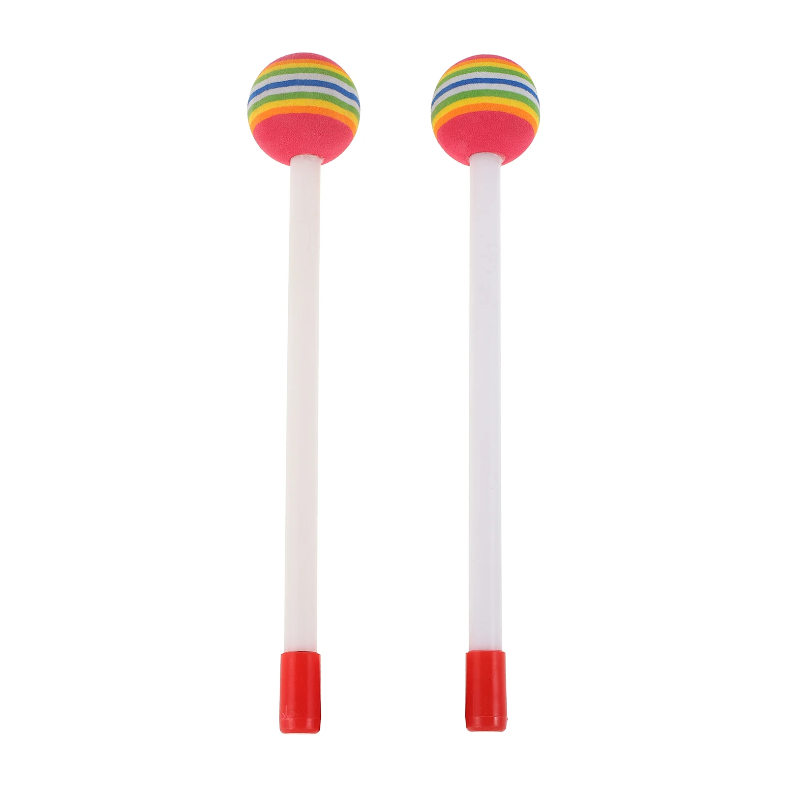 

2pcs Long Handle Lollipop Shaped Tongue Mallet Marimba Percussion Durable Lightweight Drumsticks Reusable Music Instrument