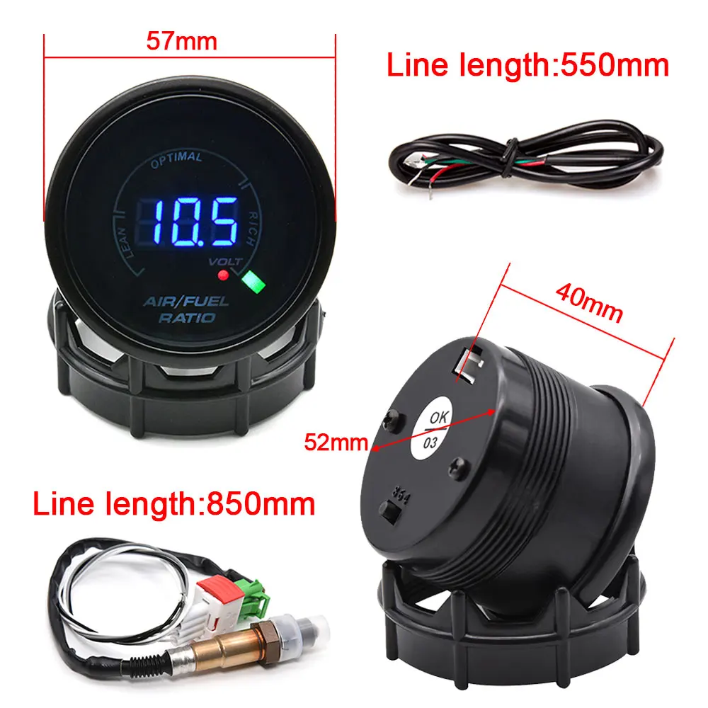 2inch 52MM Digital 20 LED tachometer Boost bar psi Vacuum Water temp Oil temp press Voltmeter Air/fuel ratio EGT temp RPM Gauge