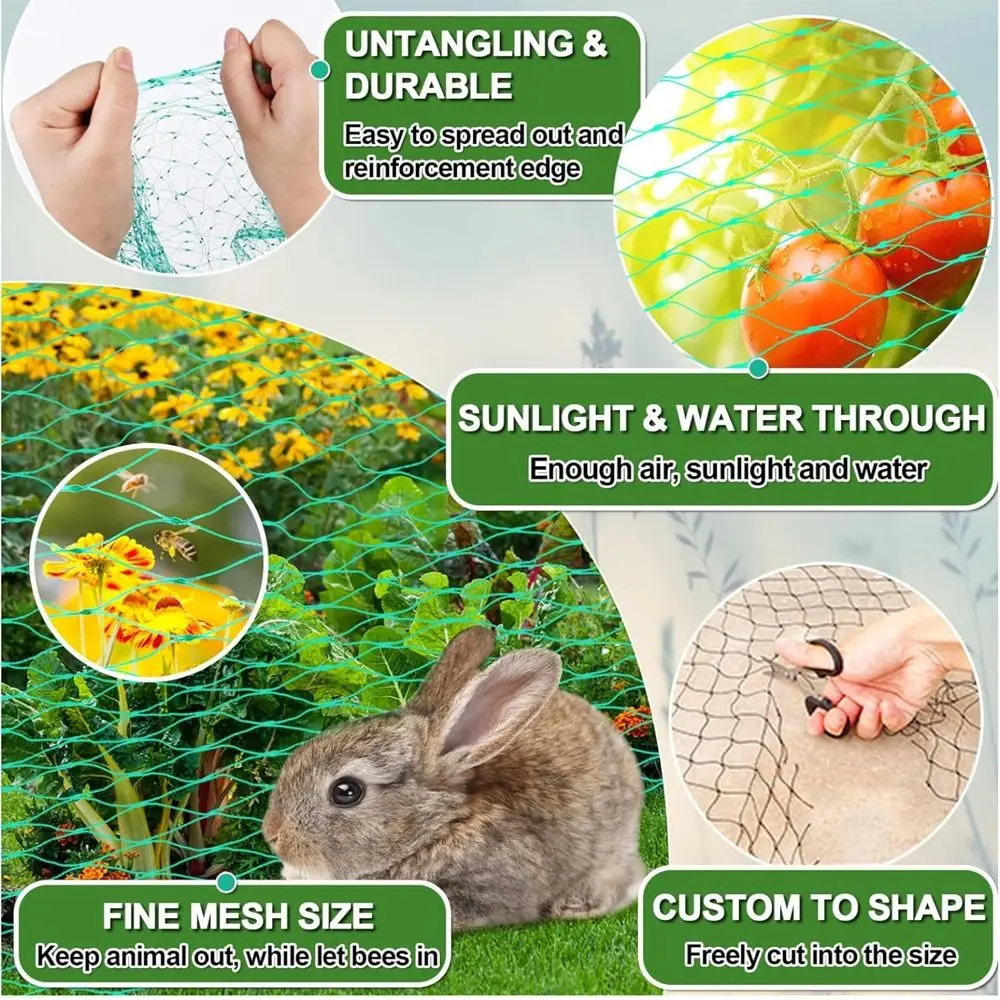 Protect Plants and Fruit Bird Protection Net Green Best Stretch Fence Anti Bird Netting Reusable Pest Control Supplies