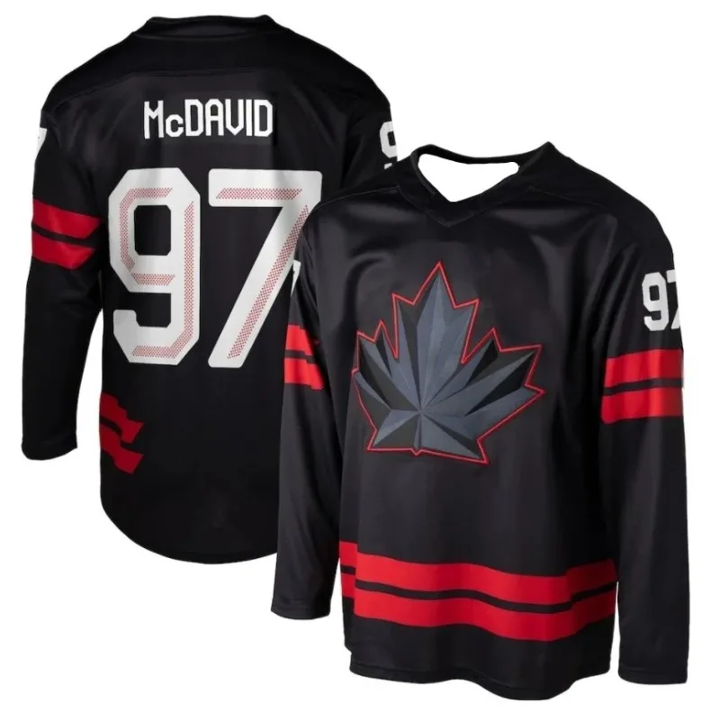 Maple Leaf Inspired 87# Ice Hockey Jersey 3D Print Family Matching Adults Kids Oversized Breathable Long Sleeve Sports Wear Top