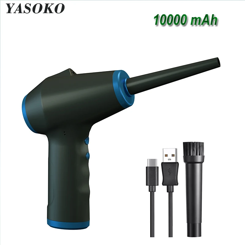 Cordless Air Duster Portable Keyboard Cleaner 10000mAH Large Capacity Compressed Air Gale Cleaner Dust Blower for Car Computer