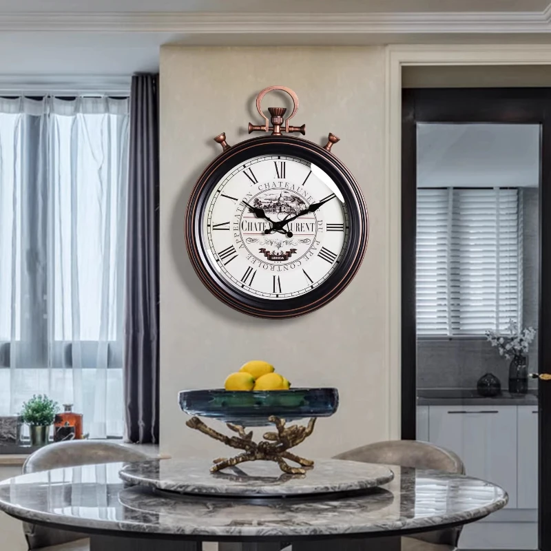 Nordic Minimalist Wall Clocks Luxury Living Room Aesthetic Creative Clock Wall Vintage Chinese Style Reloj De Pared Home Decor