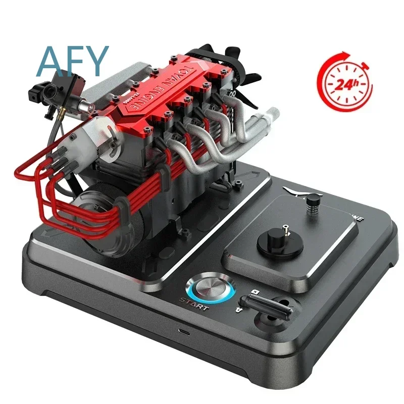 TOYAN FS-L400gc Four-Cylinder Engine Model Kit for RC Car Boat Drone Hobbyist High Performance Toy Engine with One-Button