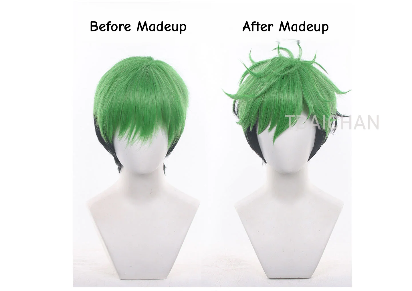 Ensemble Stars Cosplay Wig Kojika Juis Green Madoka Nozomi Wine Hair Kuon Mashu Tsuzura Chitose Halloween Party Costume  Prop view 2