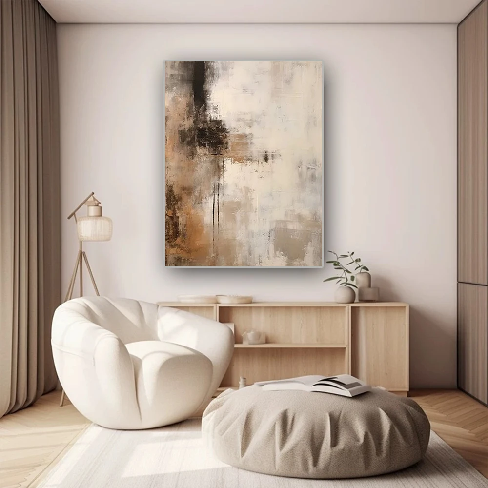 Large Size Hand-Painted Oil Paintings Modern Abstract Outline Drawing Canvas Paint Minimalism Home Decoration Painting Mural