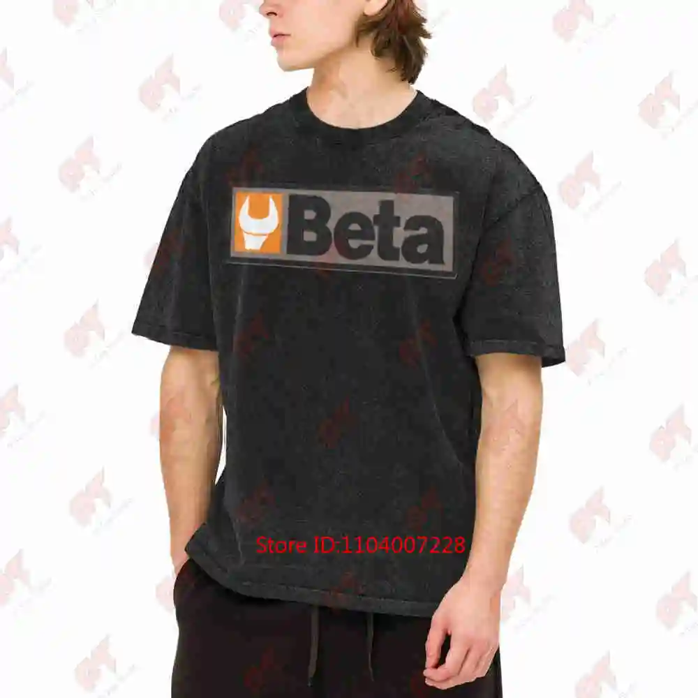 Beta Logo Tech Gamers Vintage Washed Tee Pure Cotton T-Shirt