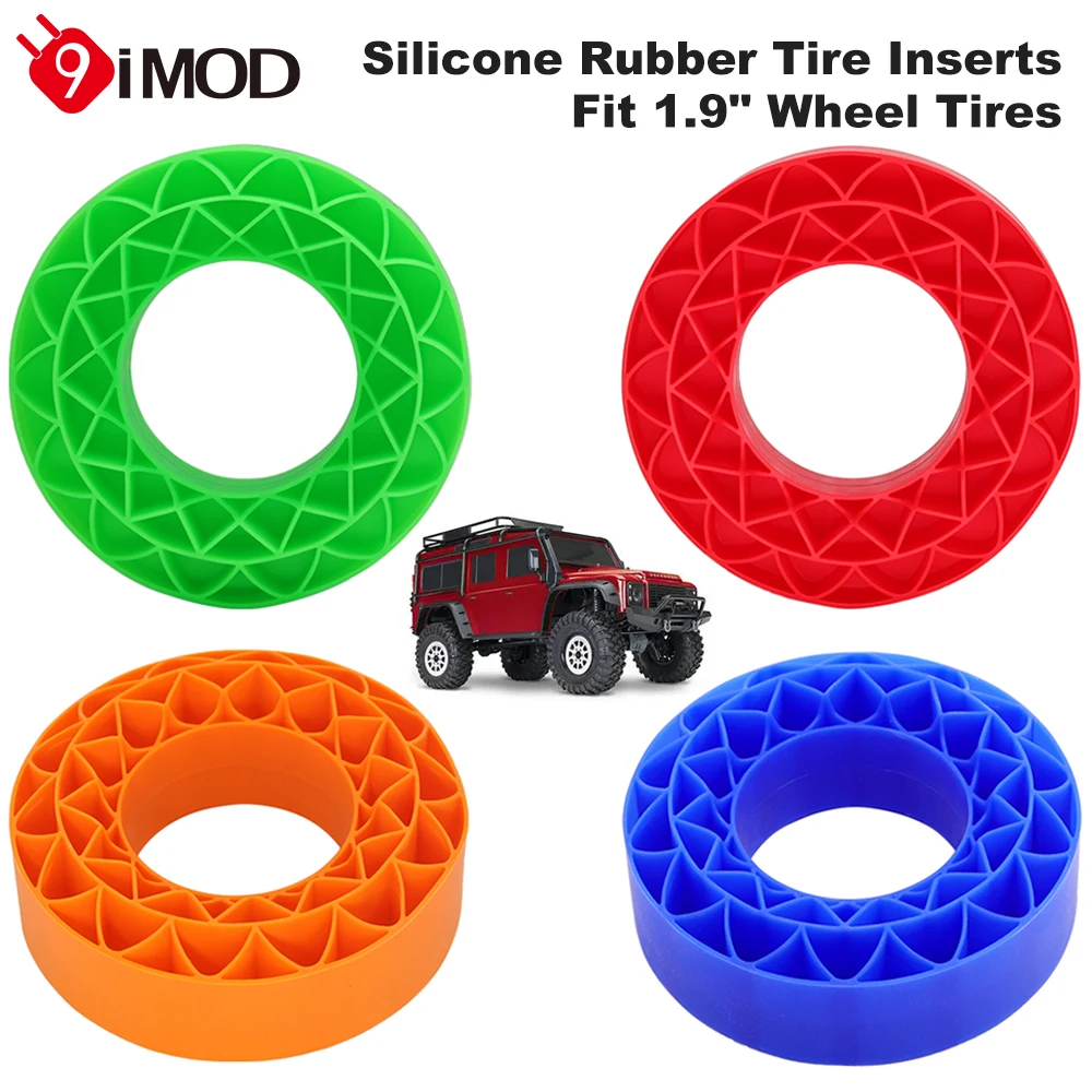 9IMOD 1.9 cala 4 szt. Wkładka do opon wkładka z gumy silikonowej pianka Fit 118-122mm koło opona wypełniacz wewnętrzny wodoodporny dla 1/10 TRX4