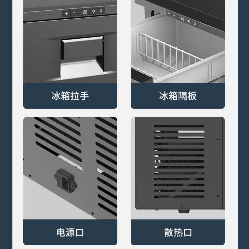 Ijs Tijger Lade Auto Koelkast Compressor Koeling 12V 24V Koeling Koeling Auto Home Dual Use Rv Truck