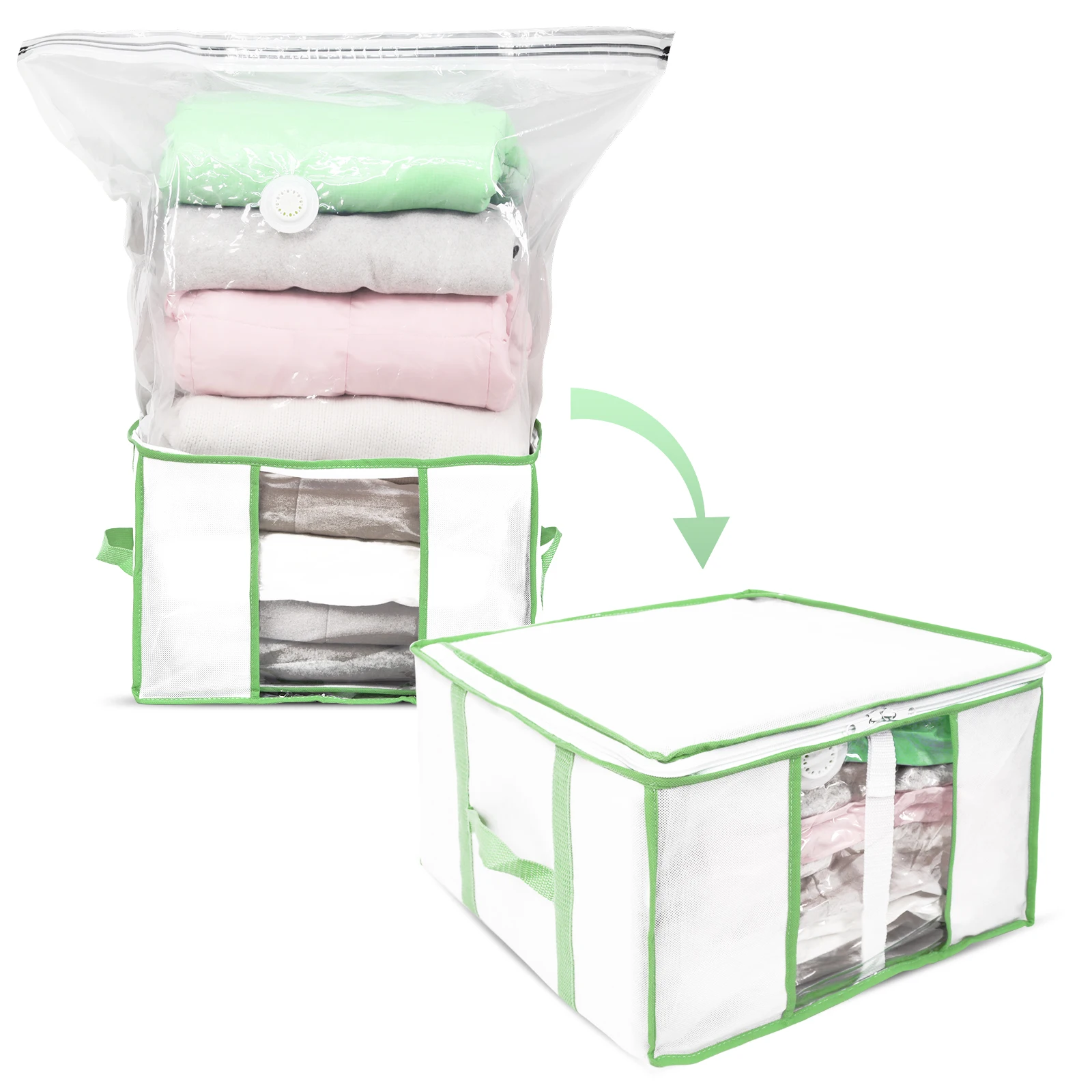 TAILI Vacuum Storage Box Oxford Vacuum Compression Bags For Home Wardrobe Organizer Box for Duvets Bedding Blanket Storage Bags