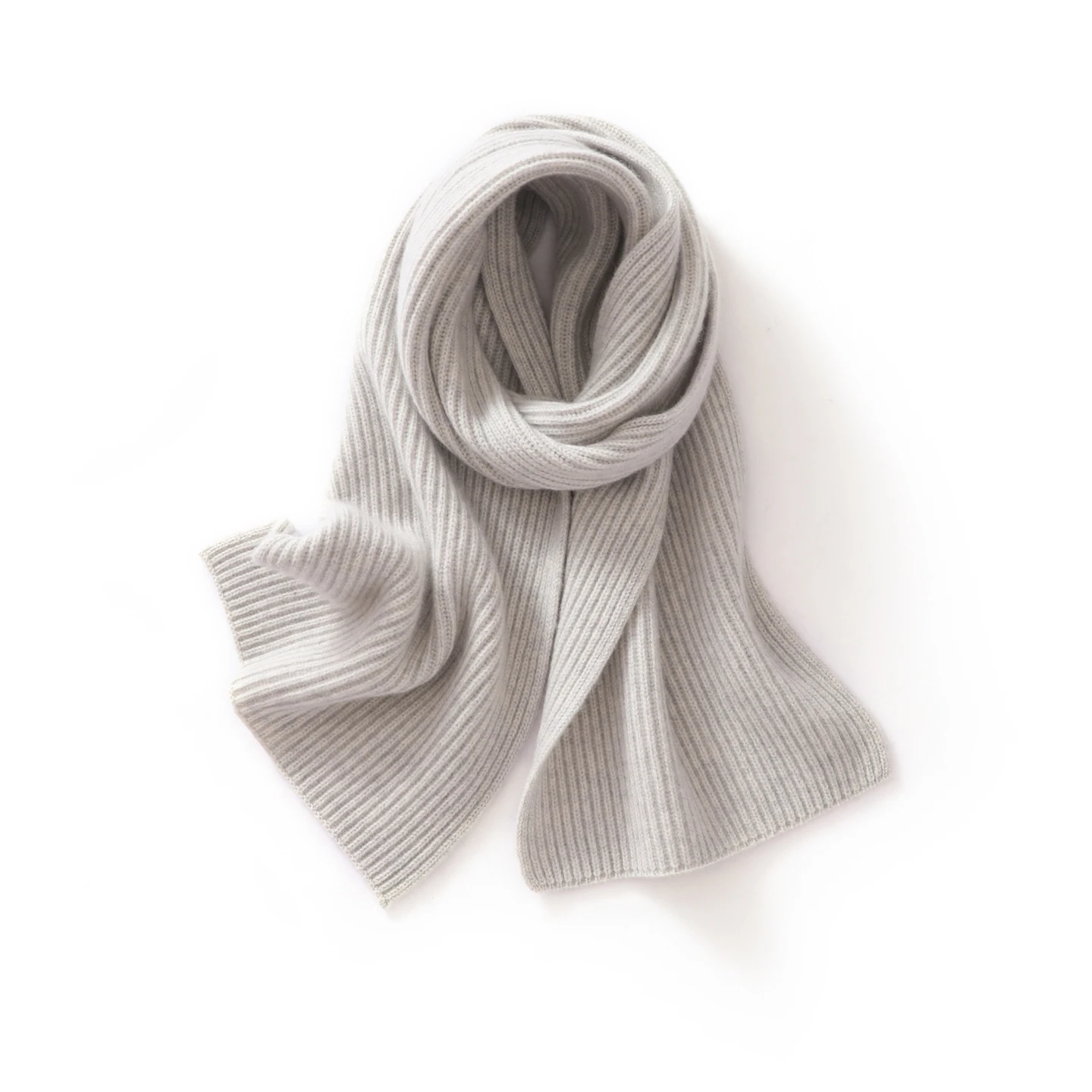 100% Natural Cashmere Women's Scarf Shawl Winter Outdoor Warm Solid Color Knitted Neck Scarf Women's Shawl