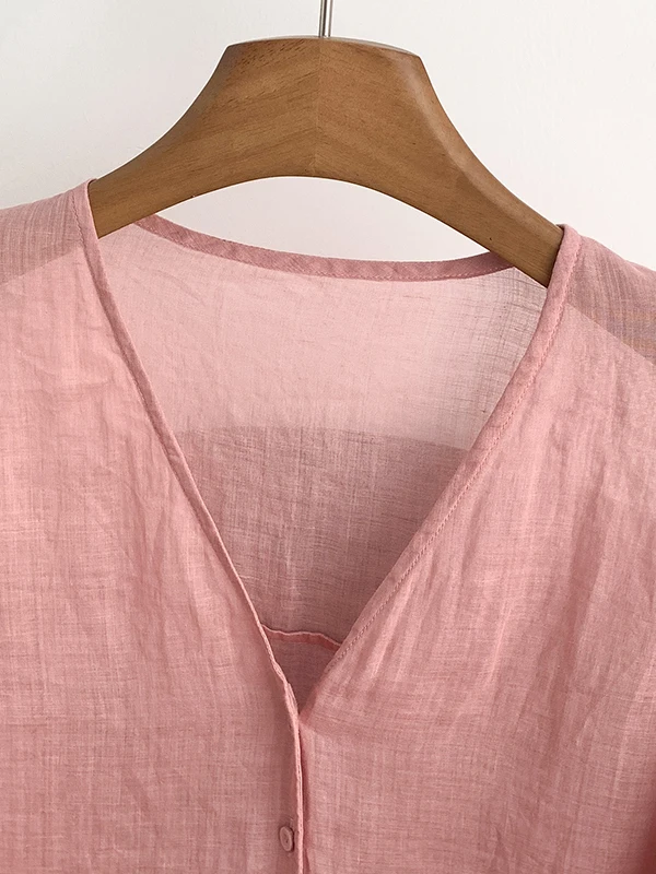 سترة صوفية فنية ذات لون نقي كاجوال خفيفة الوزن ومسامية وطويلة من Sve V-Ne فضفاضة ومفتوحة للنساء بمقاسات كبيرة #3