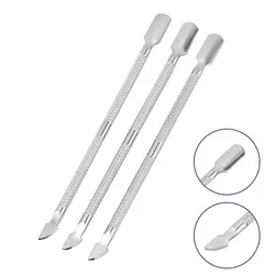Nail Art Tool Stainless Steel Double Push Spoon Pusher Cut Remover Cuticle Trimmer Manicure Pedicure Care Апельсиновые Палочки