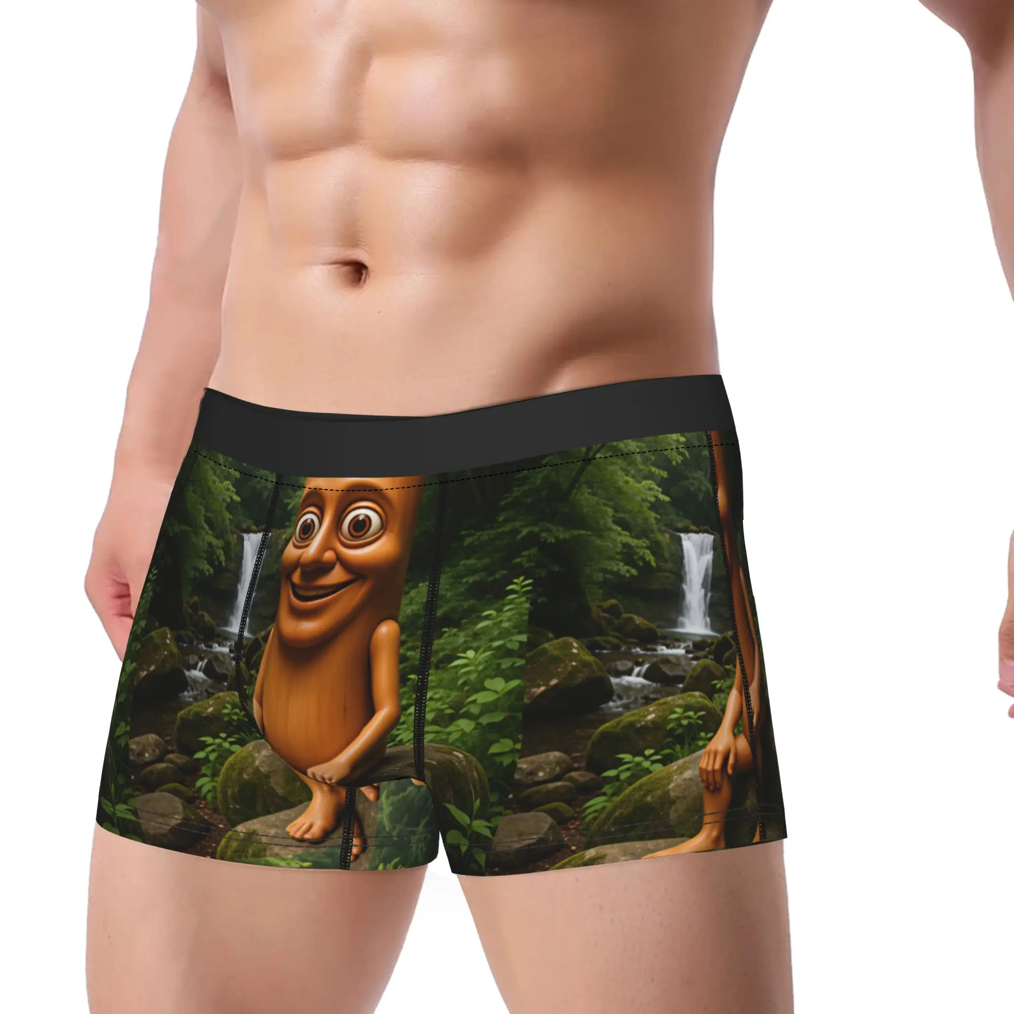 Tung Tung Sahur Relax Waterfall Forest Underwear Printed Boxershorts High Quality Man Panties Comfortable Shorts Briefs Gift