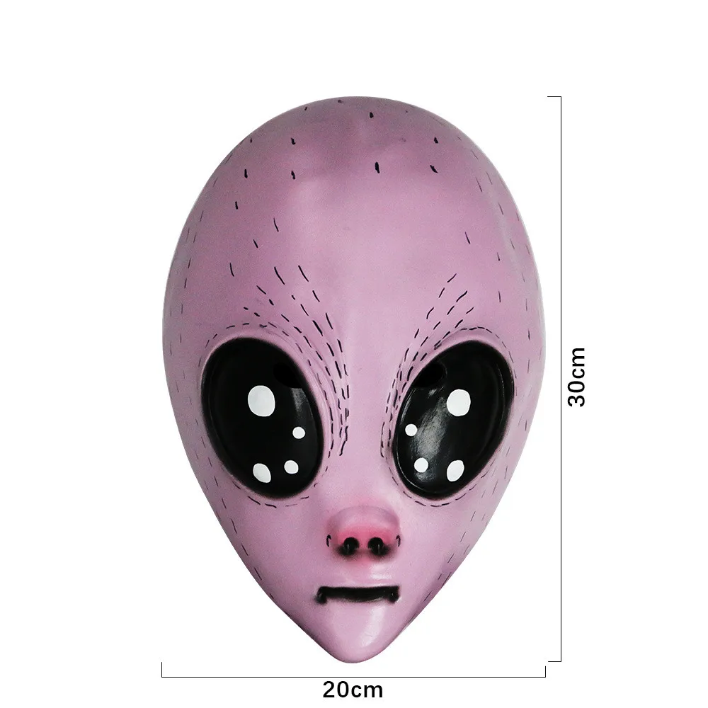 Realistische Alien-Gesichtsmasken Außerirdische Scherzmasken Lustige Halloween-Cosplay-Masken in Pink – Detail 5