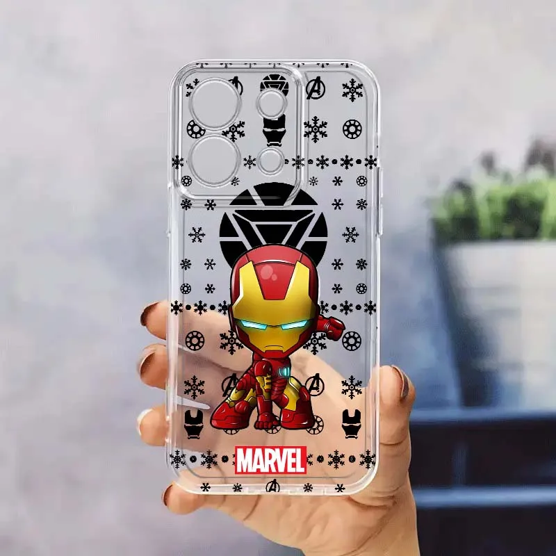 

Marvel Iron Man Anime Phone Case For Xiaomi Redmi 10 11 K30 K40 K50 K60 K70 Pro Prime Plus Ultra Zoom 5G TPU Transparent
