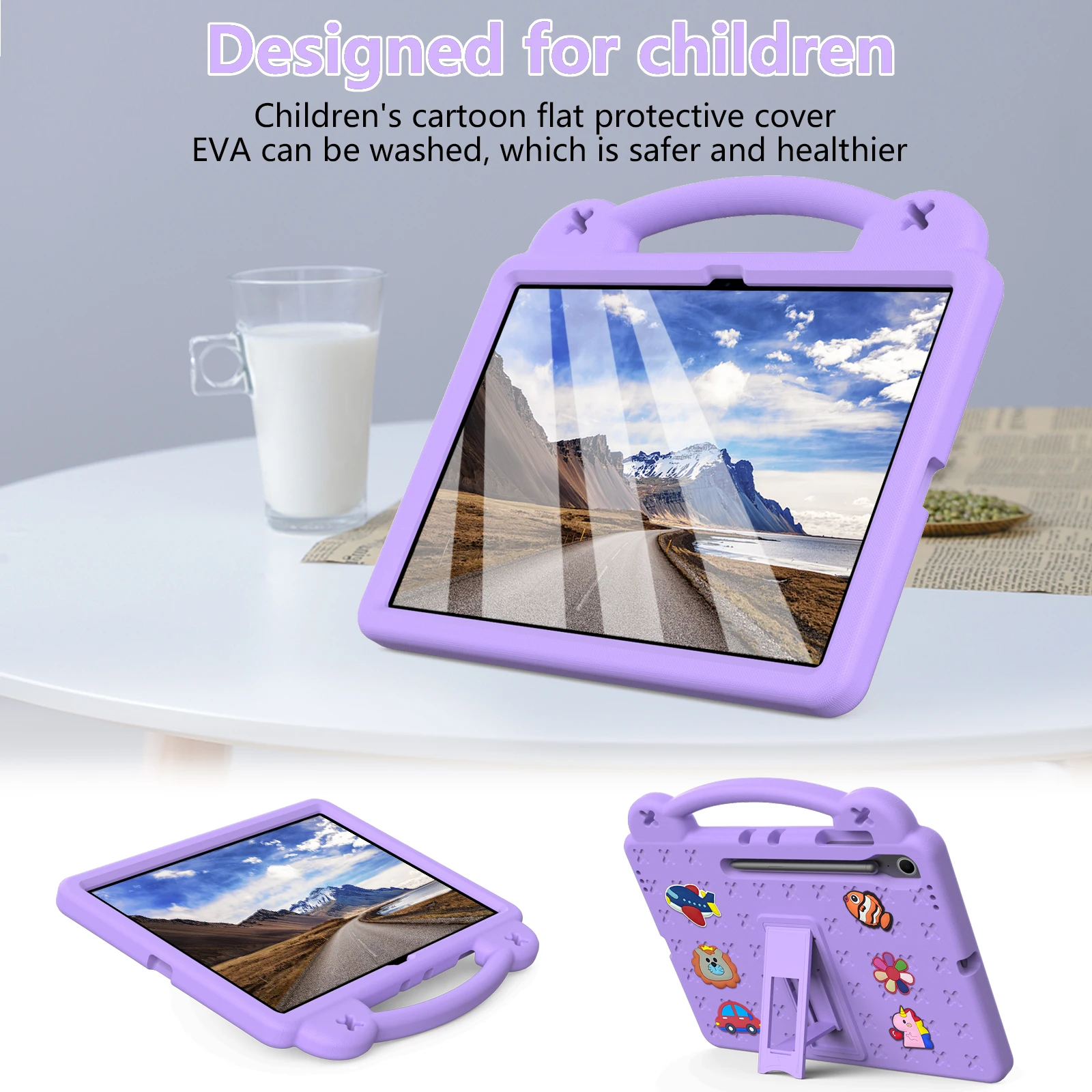 EVA Kids Cover For Samsung Tab S11 S10 FE A11 A9 Plus S10 Lite S9 FE S8 S7 A8 A7 S6 Lite 10.4 S5E T720 A 10.1 T510 Stand Case