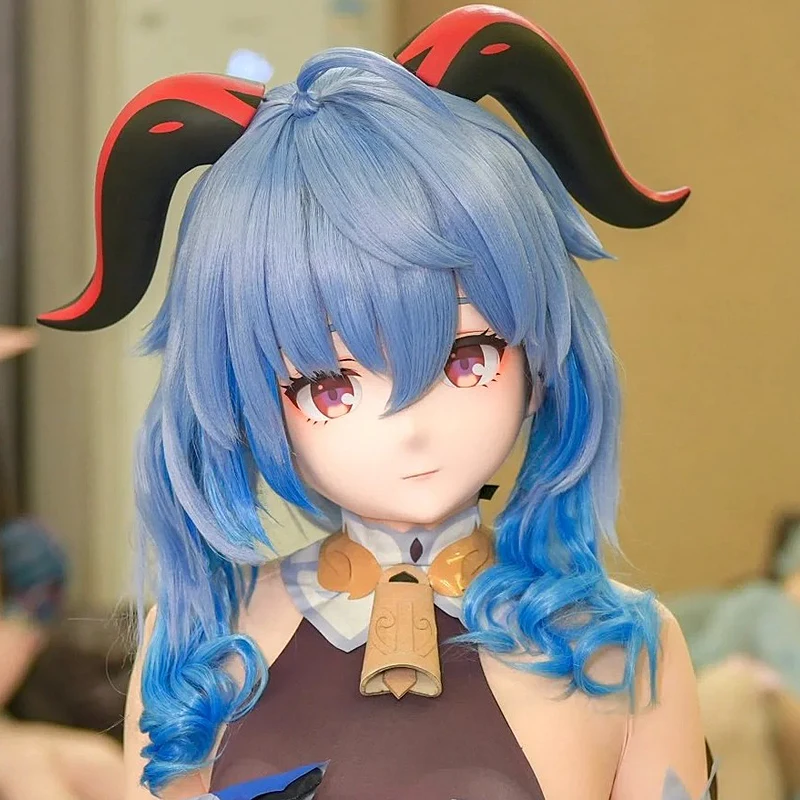 

(MEO0168) Customize Handmade Full Head Lockable Crossdress Male to Female Japanese Cartoon Anime Game Character Kigurumi Mask