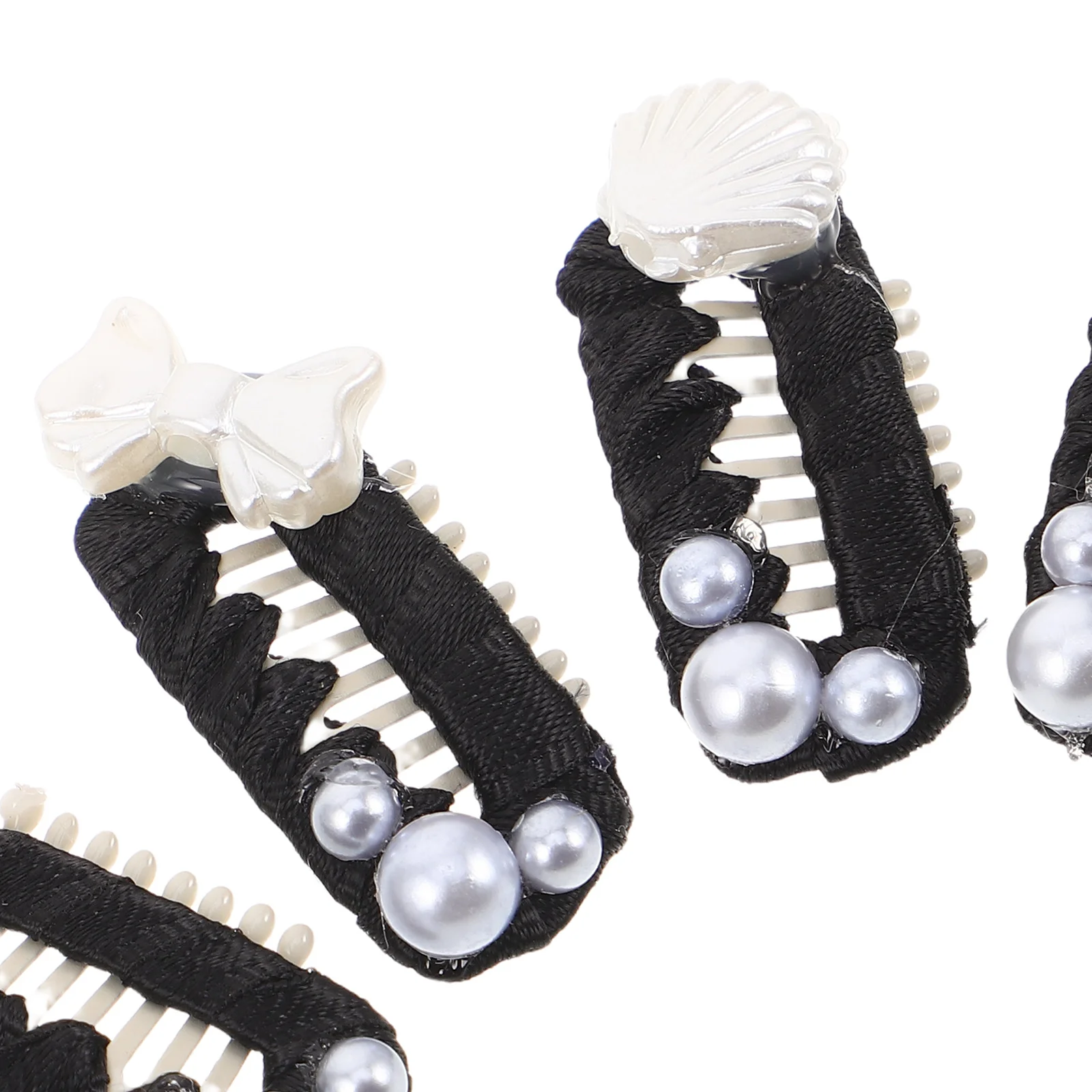 4 قطعة مشبك شعر صغير مقاطع للقطط الكلاب الحيوانات الأليفة إكسسوارات الشعر مع حبات اللؤلؤ وهمية لطيف فراشة المفاجئة كليب لجرو هريرة #2