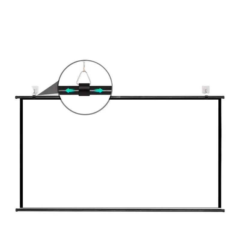 

Projector curtain, removable for home use, lifting, projection cloth, portable outdoors, free of punching