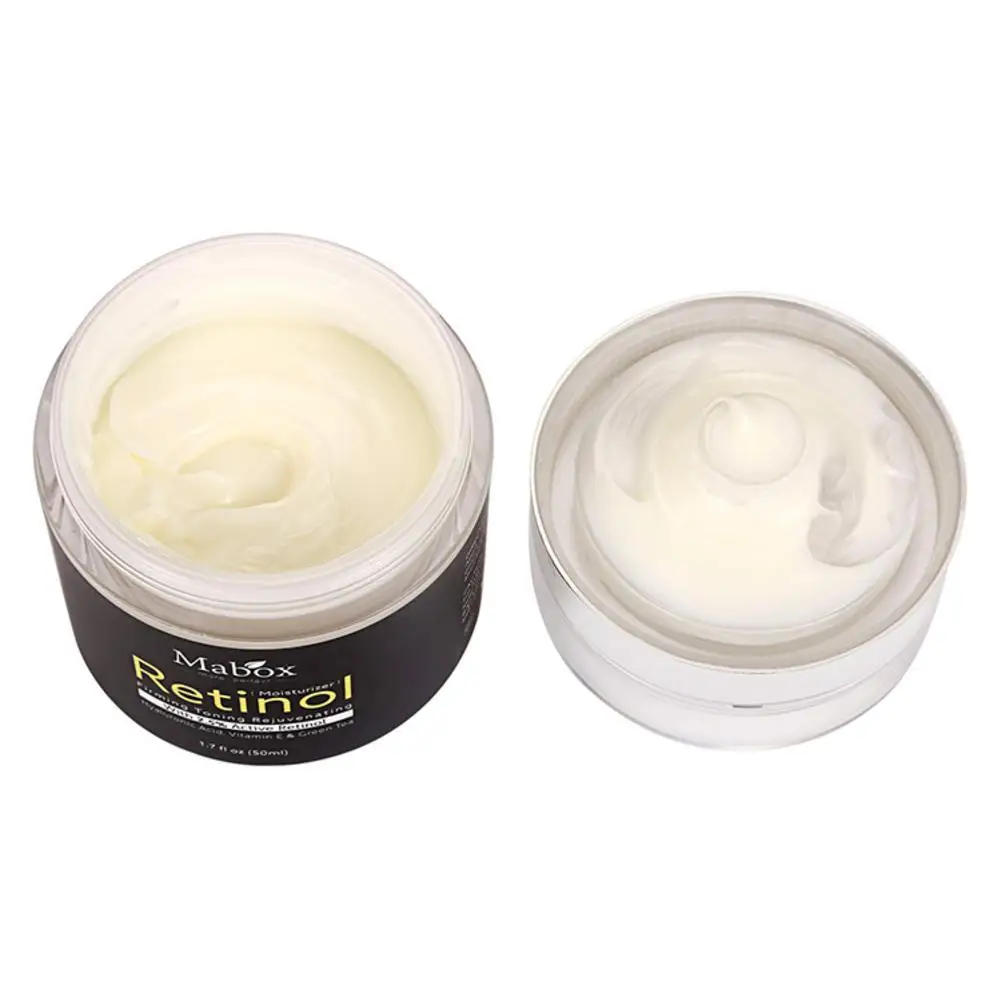 Mabox 50ml Retinol 2.5%Moisturizer Face Cream Hyaluronic Acid AntiAging Remove Wrinkle Vitamin E Collagen Smooth Whitening Cream