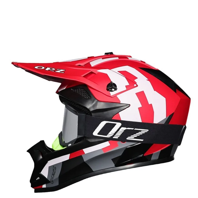 Orz Off-Road Riding Helmets Men's Women's Rally Helmets Large Size Cardine Racing Breathable Off-Road Helmets Full Face Helmet