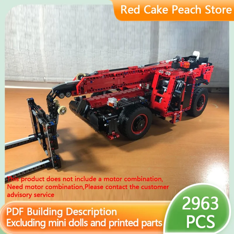 

Модель городской автомобиль MOC, строительные кирпичи, промышленная телескопическая машина, модульная технология, детские праздничные подарки, сборка игрушек, костюм